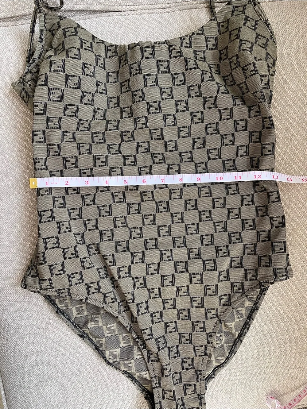 Vintage Fendi FF Monogram One-Piece Swimsuit